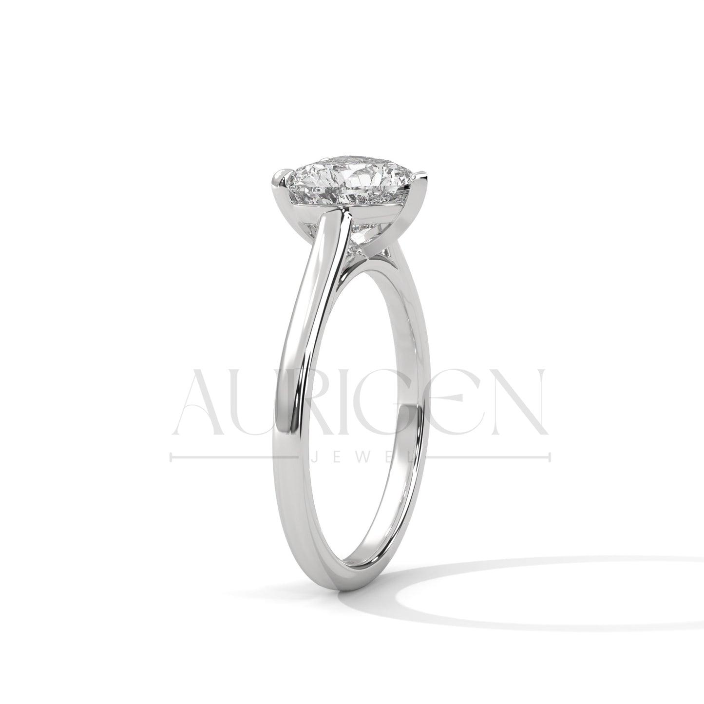2 Ct Romantic Heart Shaped Diamond Solitaire Ring in 14K Solid Gold