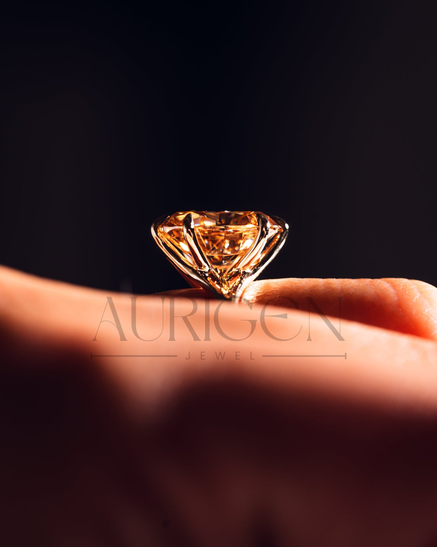 Luxurious Oval Cut Moissanite and Lab Grown Diamond Split Shank Ring