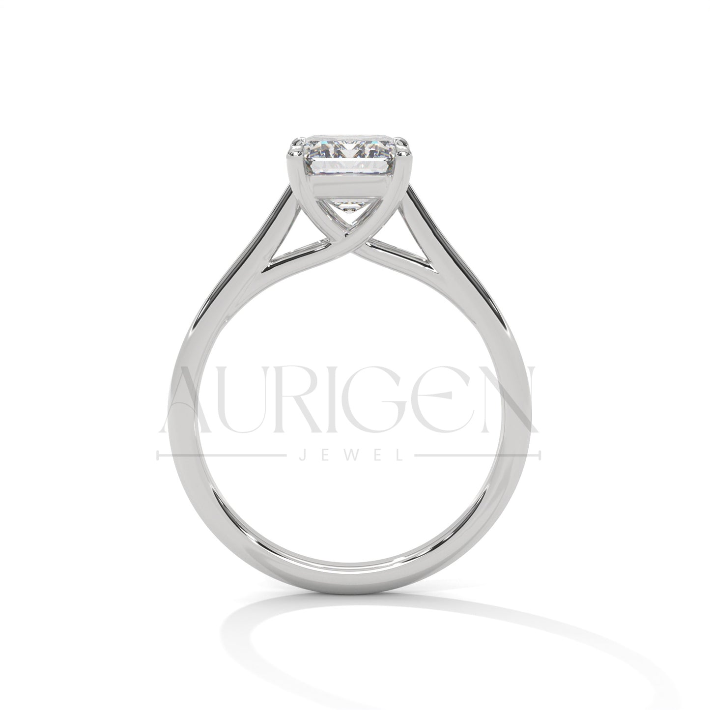 Stunning Radiant Cut Engagement Ring in 14K Solid Gold