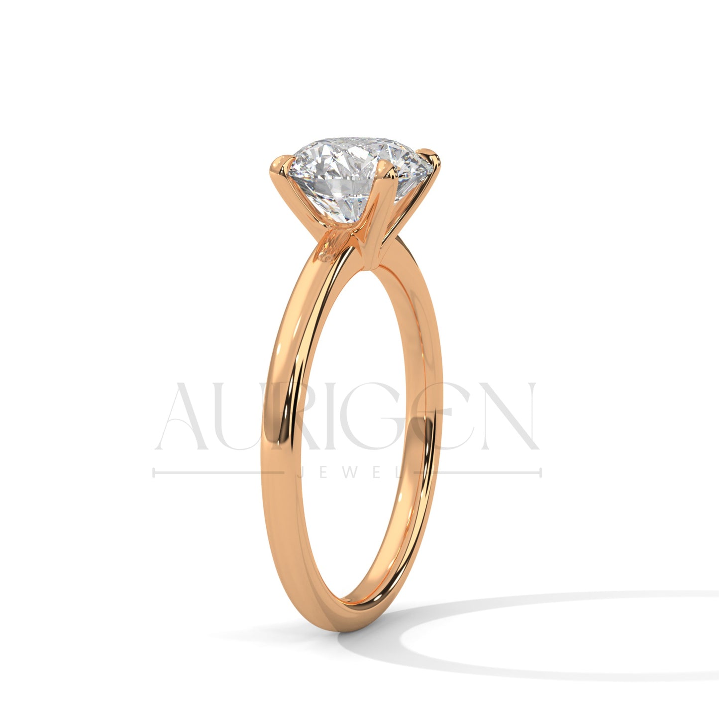 TESTING 4 - Timeless 4 Prong Round Diamond Engagement Ring 14K Solid Gold (Copy) (Copy) (Copy) (Copy)