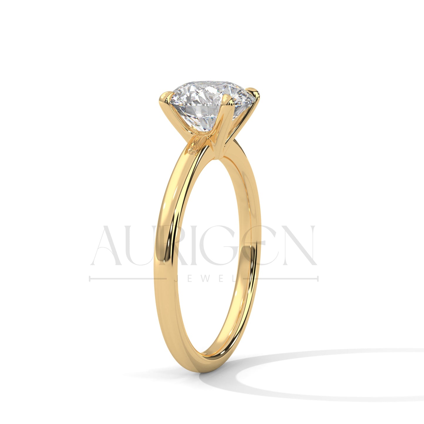 TESTING 4 - Timeless 4 Prong Round Diamond Engagement Ring 14K Solid Gold (Copy) (Copy) (Copy) (Copy)