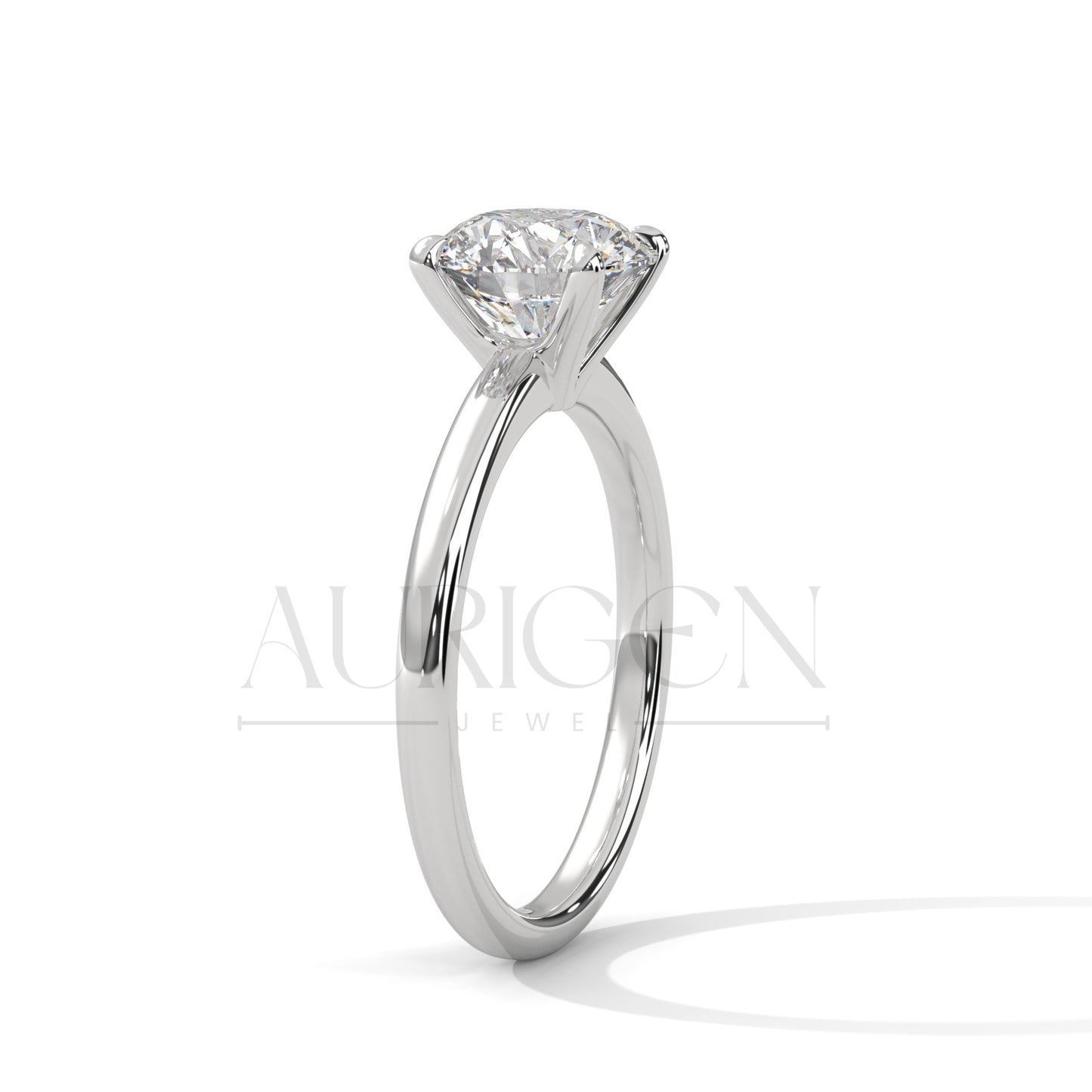 TESTING 4 - Timeless 4 Prong Round Diamond Engagement Ring 14K Solid Gold (Copy) (Copy) (Copy) (Copy)