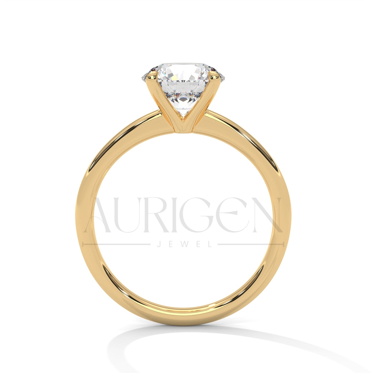TESTING 4 - Timeless 4 Prong Round Diamond Engagement Ring 14K Solid Gold (Copy) (Copy) (Copy) (Copy)