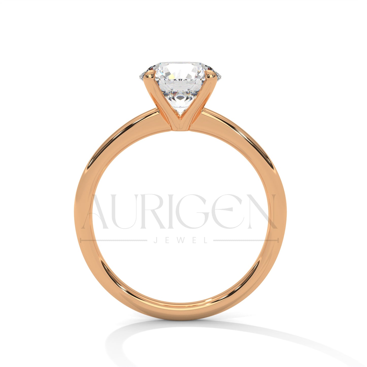 TESTING 4 - Timeless 4 Prong Round Diamond Engagement Ring 14K Solid Gold (Copy) (Copy) (Copy) (Copy)