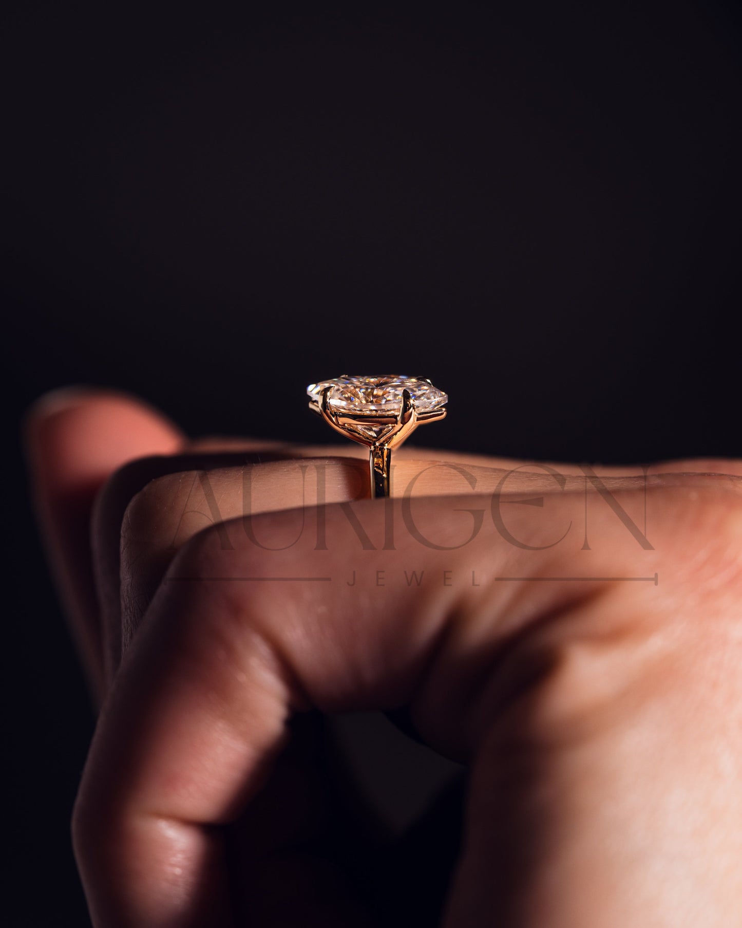 Marquise & Crushed Ice Pear Toi Et Moi Engagement Ring Two-Stone Ring 14K Solid Gold Ring
