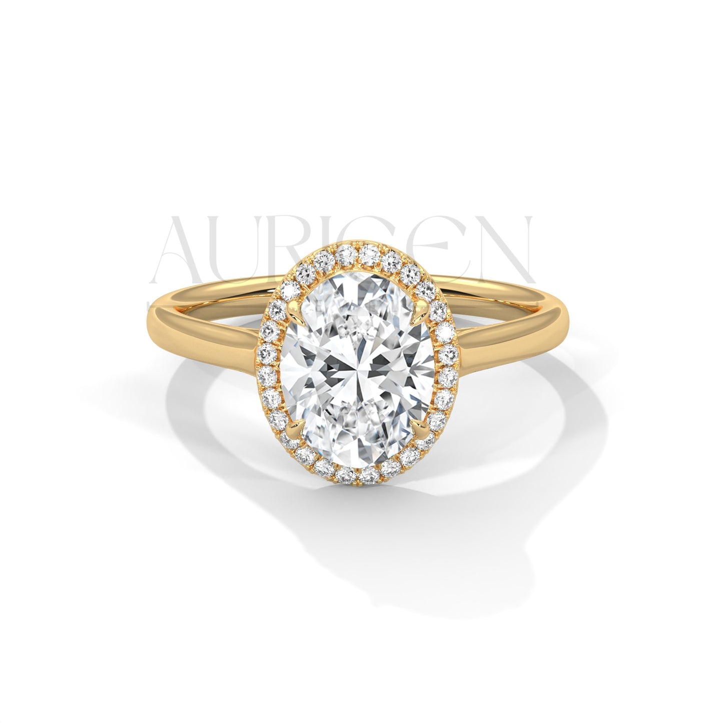 Modern 2.00 CT Oval Cut Diamond Engagement Ring with Halo
