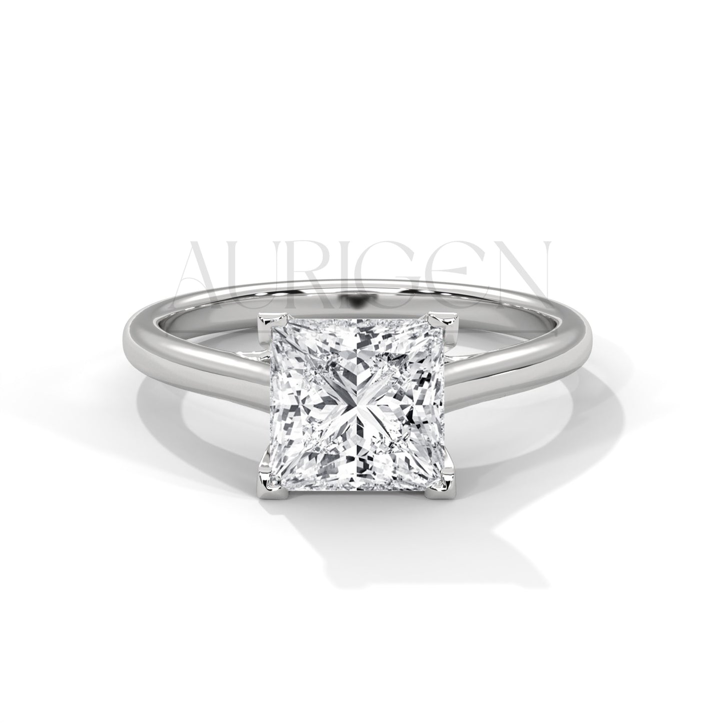 2 Ct Luxury Princess Cut Diamond Solitaire Ring in 14K Solid Gold