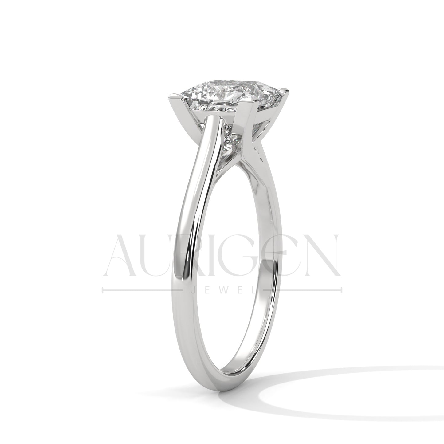 2 Ct Luxury Princess Cut Diamond Solitaire Ring in 14K Solid Gold