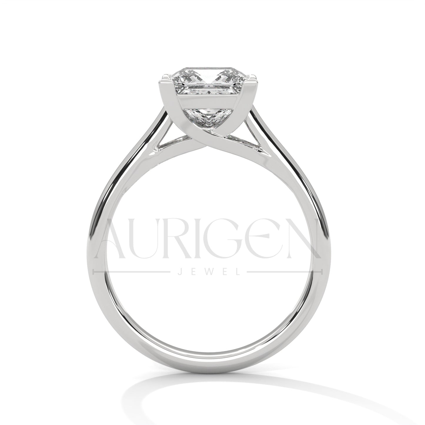 2 Ct Luxury Princess Cut Diamond Solitaire Ring in 14K Solid Gold