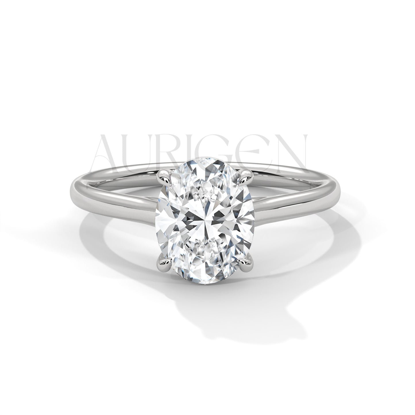 The Classic Oval Cut Moissanite Diamond Ring in 14K Solid Gold