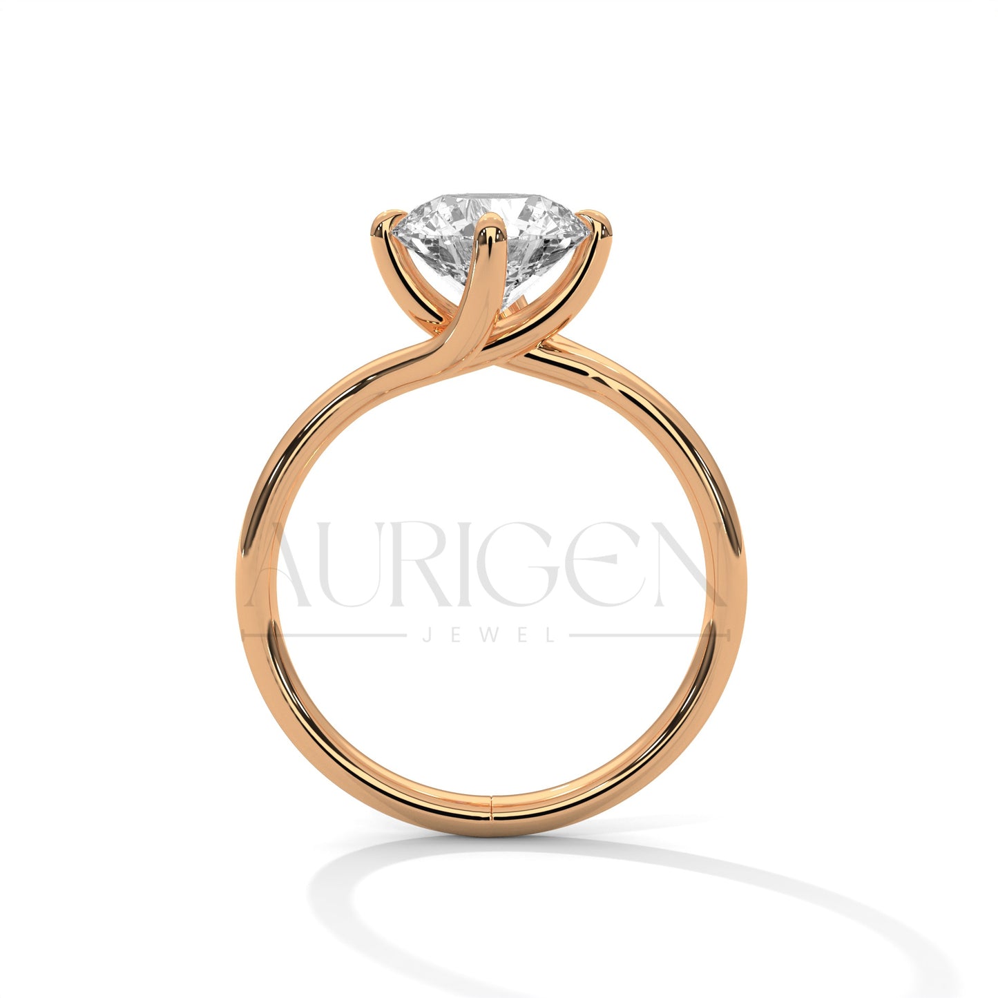 2.00 CT Round Cut Diamond Engagement Ring.