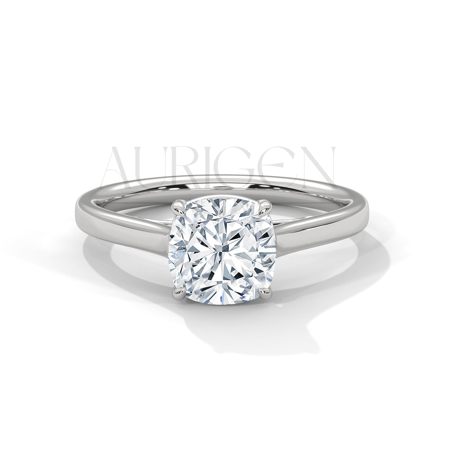 Classic 2.0 CT Cushion Cut Diamond Solitaire Engagement Ring- 4 Prong Setting