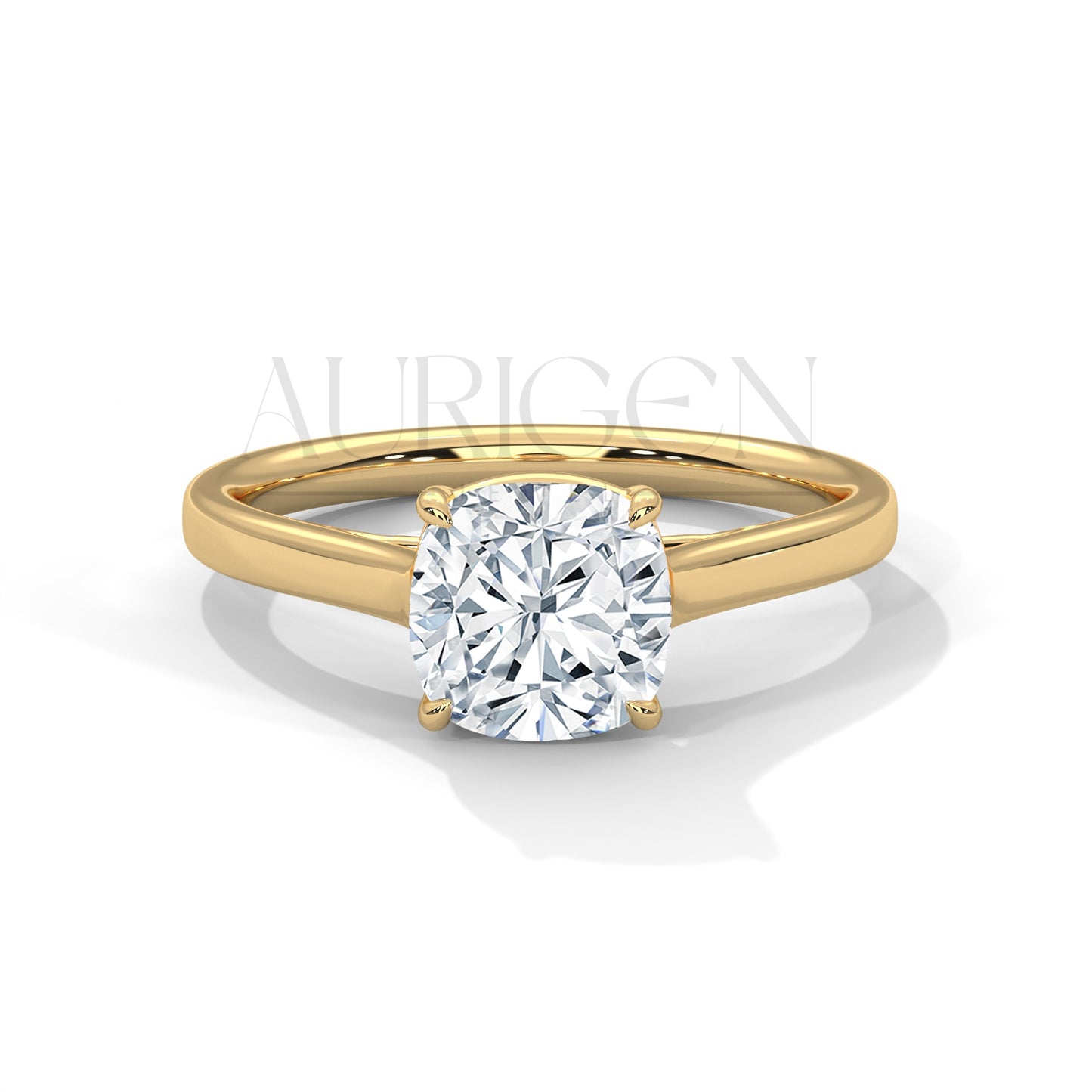 Classic 2.0 CT Cushion Cut Diamond Solitaire Engagement Ring- 4 Prong Setting