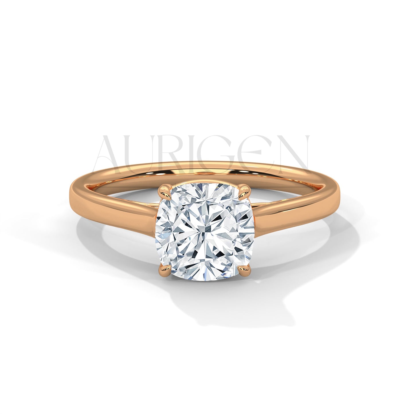 Classic 2.0 CT Cushion Cut Diamond Solitaire Engagement Ring- 4 Prong Setting