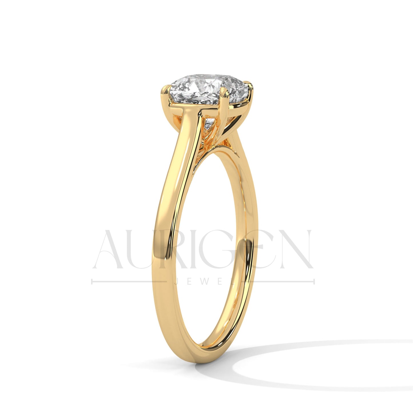 Classic 2.0 CT Cushion Cut Diamond Solitaire Engagement Ring- 4 Prong Setting