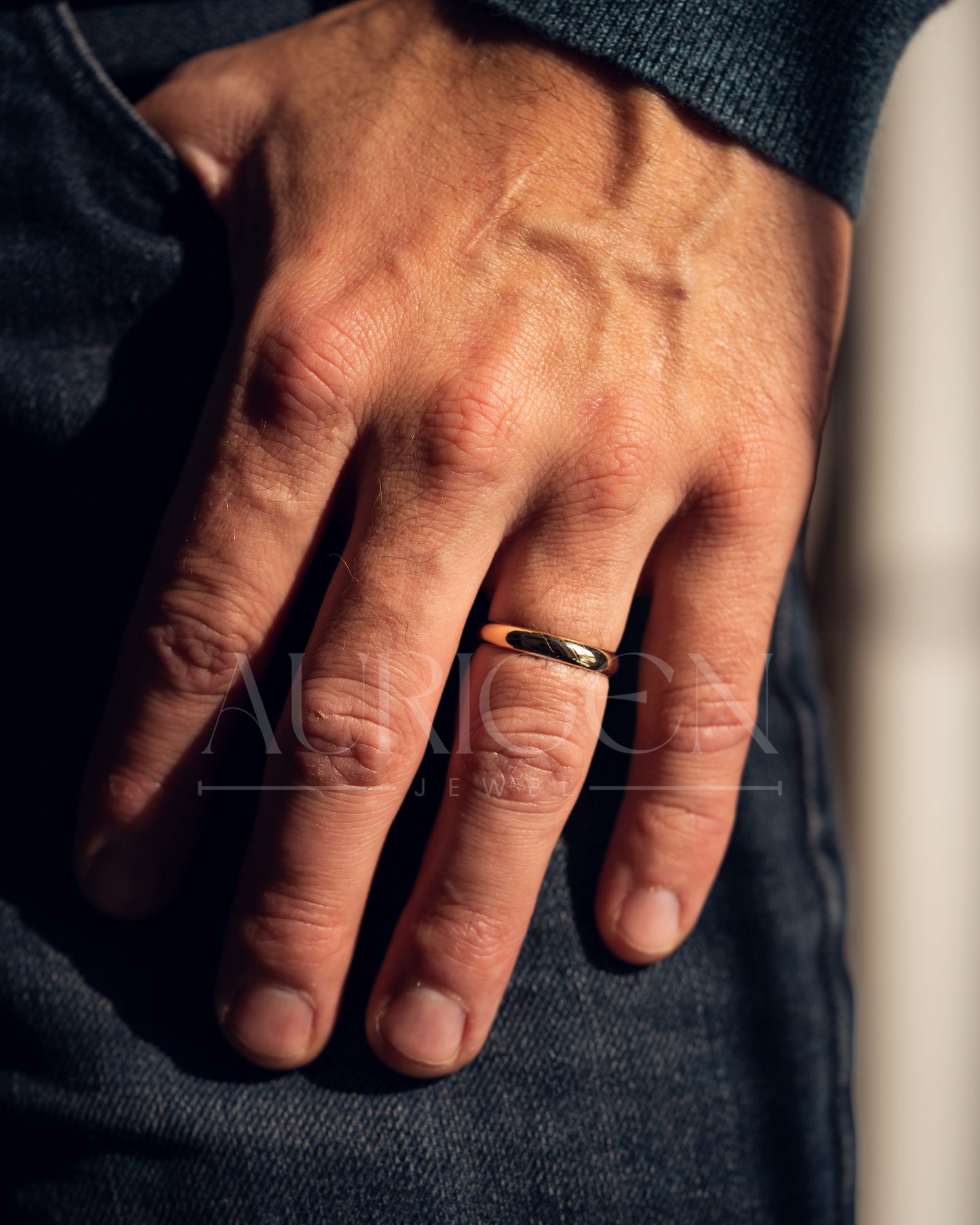 Classic Men’s Wedding Band 14K Solid Gold