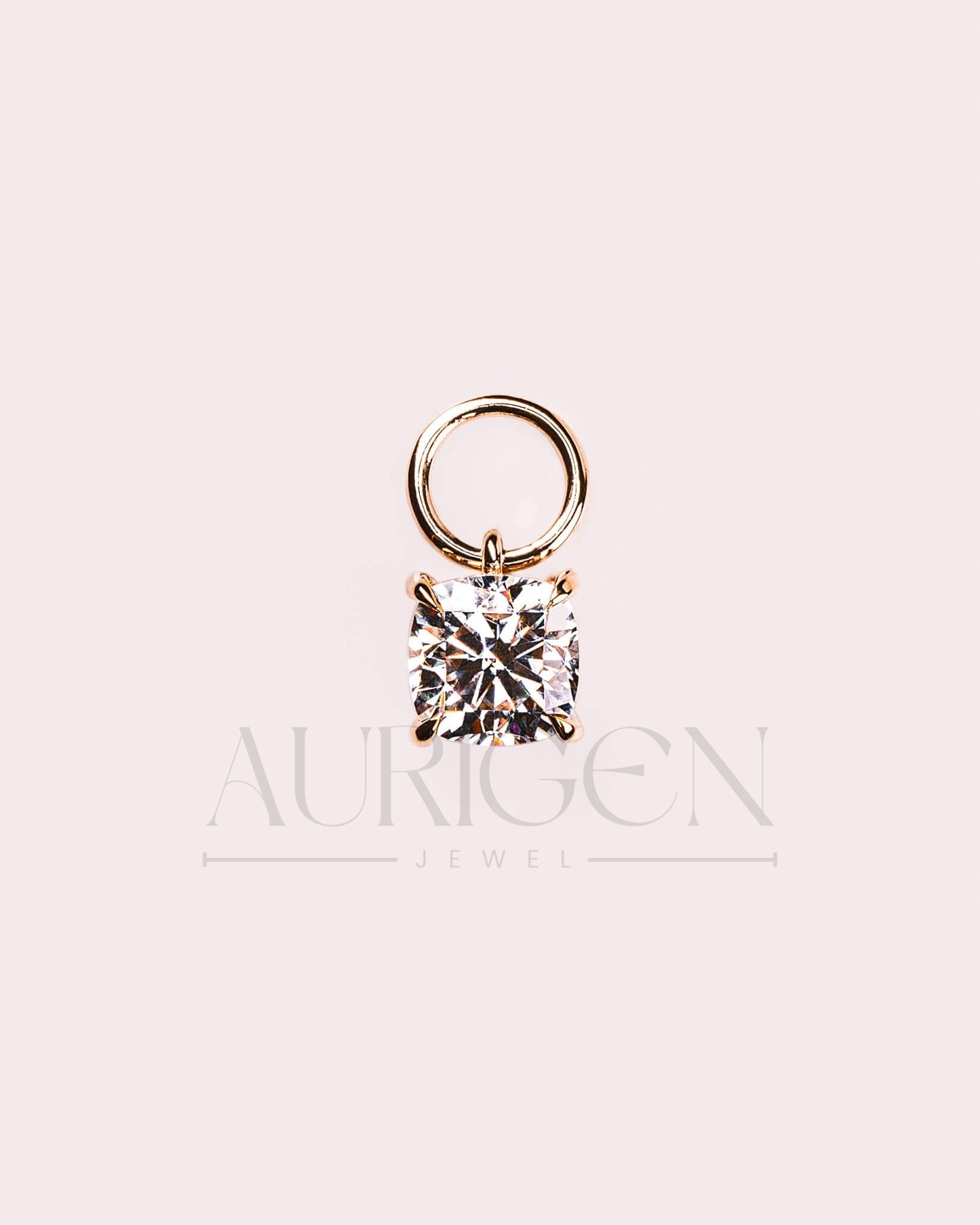 Trendy Cushion Cut Moissanite and Lab Grown Diamond Pendant