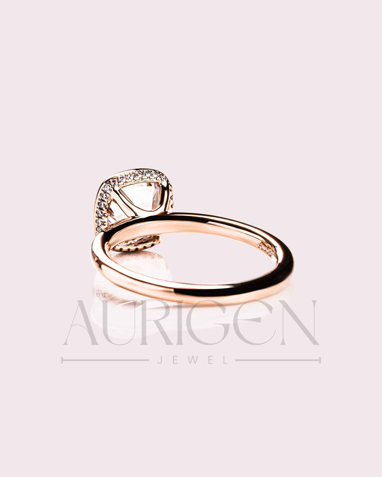 Elegant 2ct Cushion Cut Moissanite and Lab Grown Bezel Set Ring - 14K Solid Gold