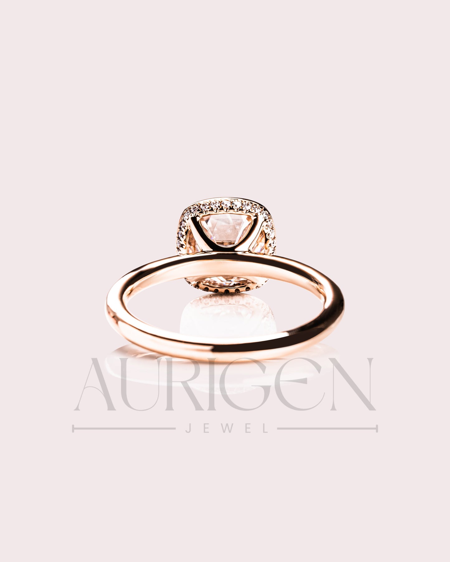 Elegant 2ct Cushion Cut Moissanite and Lab Grown Bezel Set Ring - 14K Solid Gold
