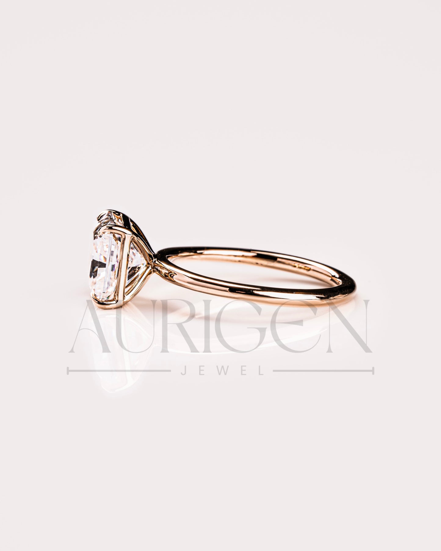 Timeless Sparkle: Princess Cut Moissanite and Lab Grown Diamond Ring