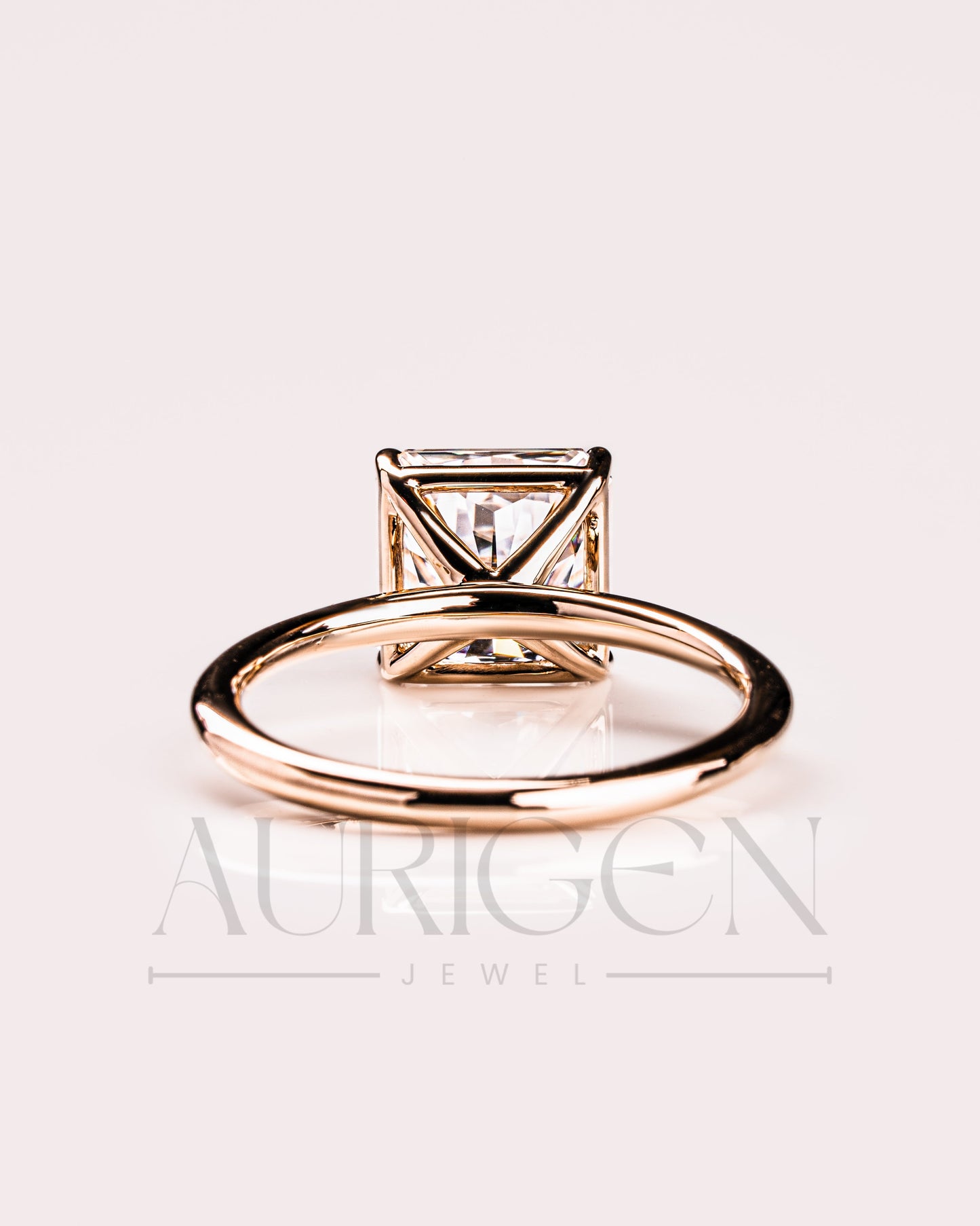 Timeless Sparkle: Princess Cut Moissanite and Lab Grown Diamond Ring