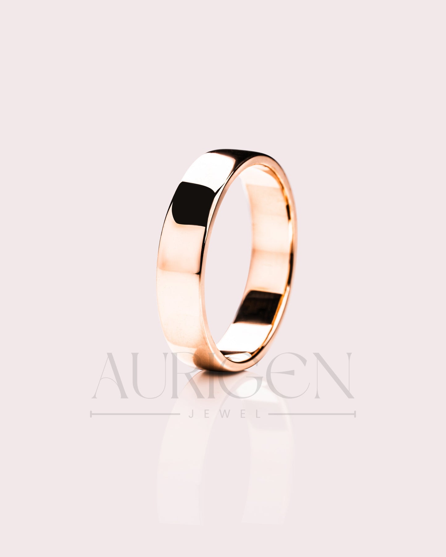 Unisex 14K Solid Gold Simple Wedding or Stack Band