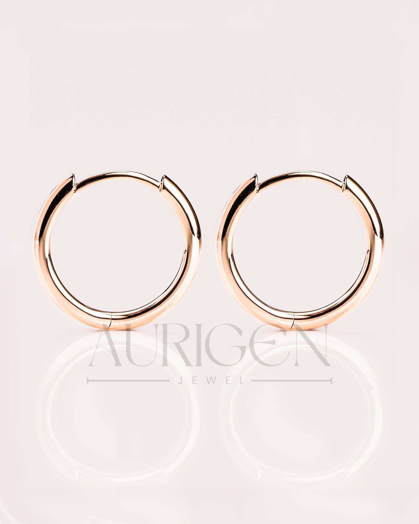 Classic 14k Solid Gold Hoop Earrings