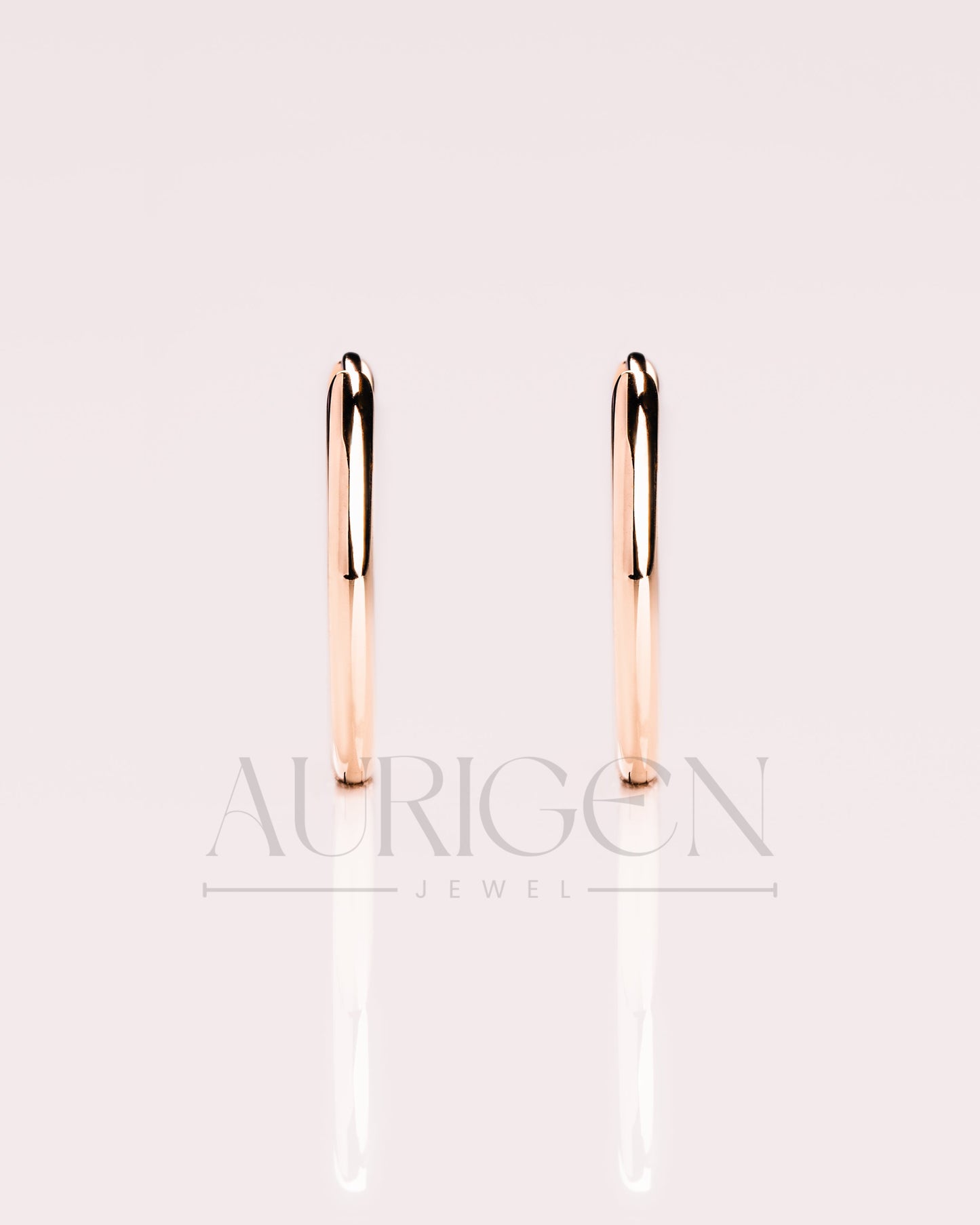 Classic 14k Solid Gold Hoop Earrings
