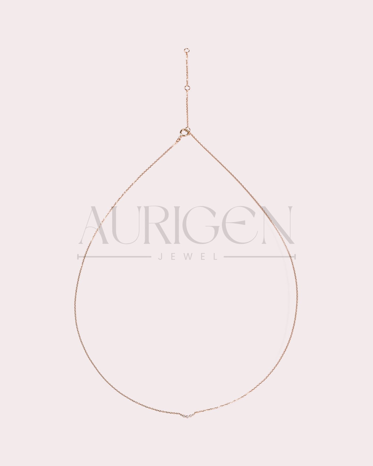 14K Solid Gold Round Cut Moissanite and Lab Grown Diamond Necklace
