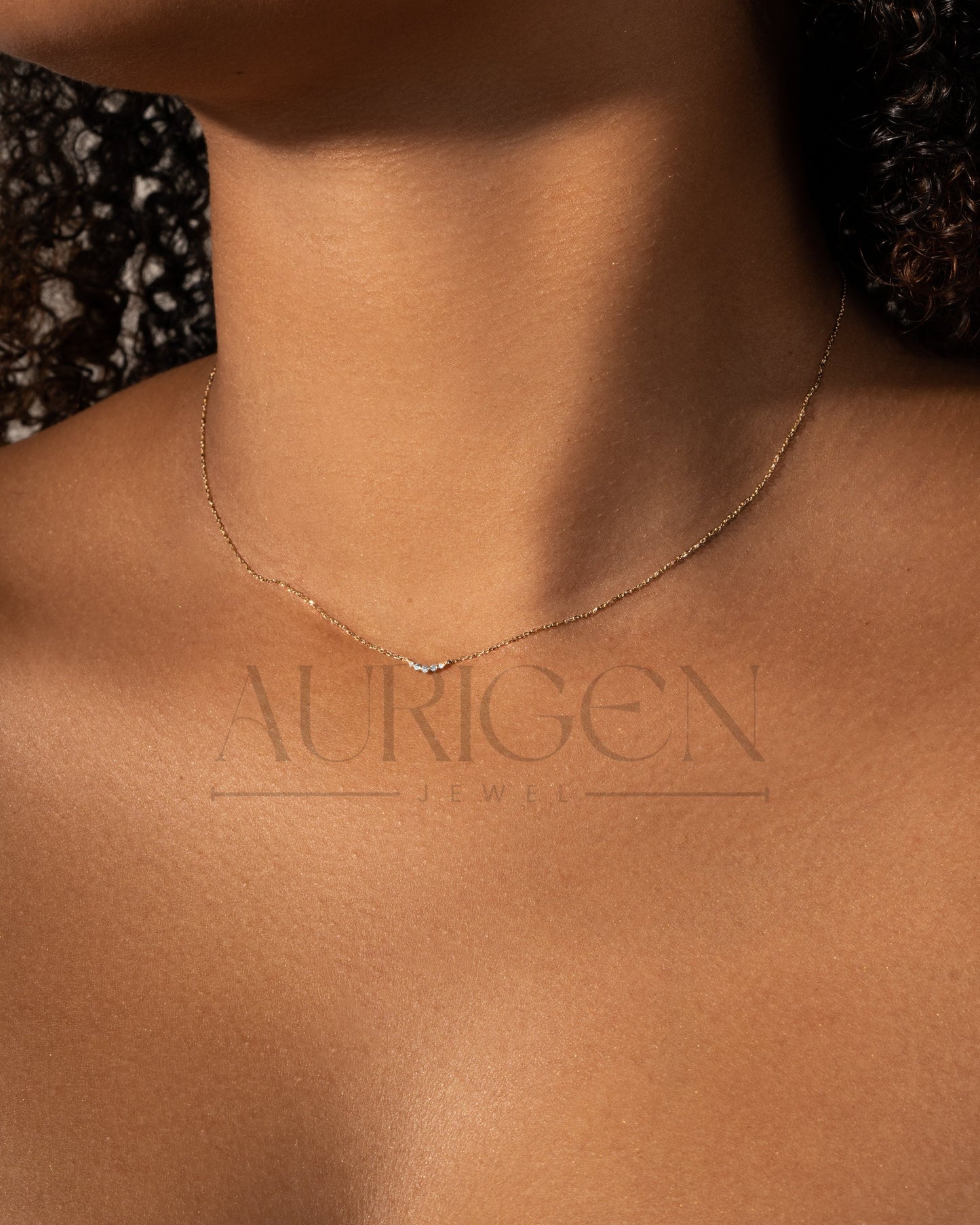 14K Solid Gold Round Cut Moissanite and Lab Grown Diamond Necklace