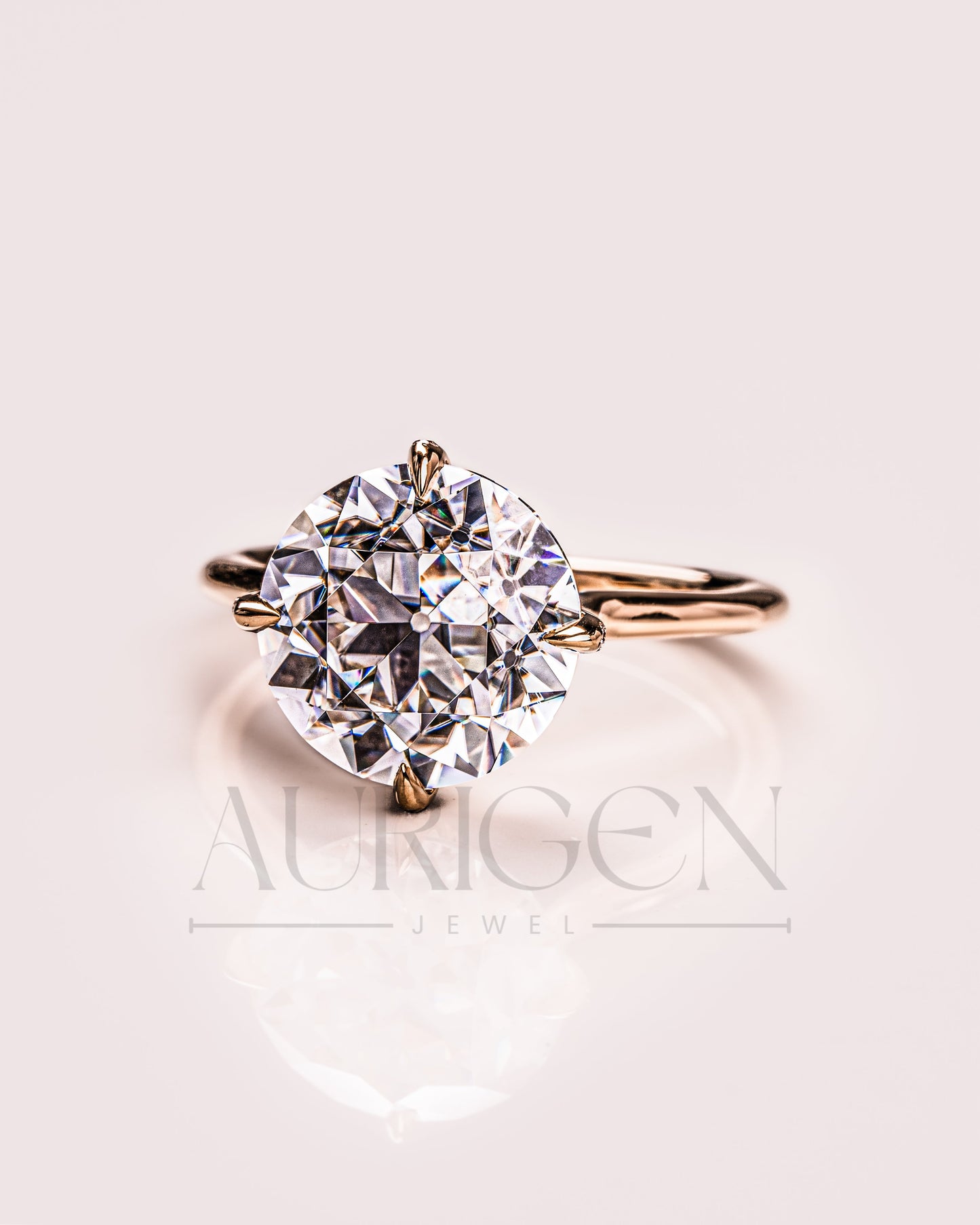 Round Cut Solitaire Engagement Ring - Moissanite and Lab Grown Diamond