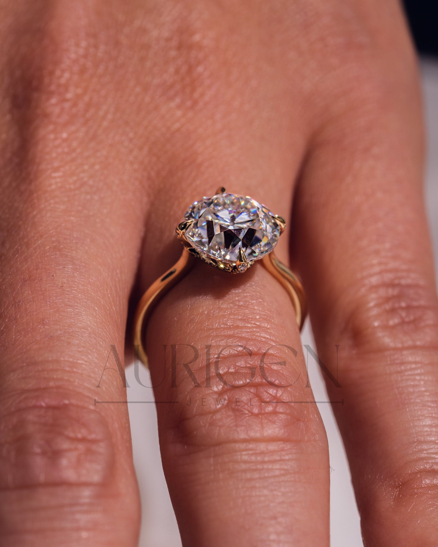 Round Cut Solitaire Engagement Ring - Moissanite and Lab Grown Diamond