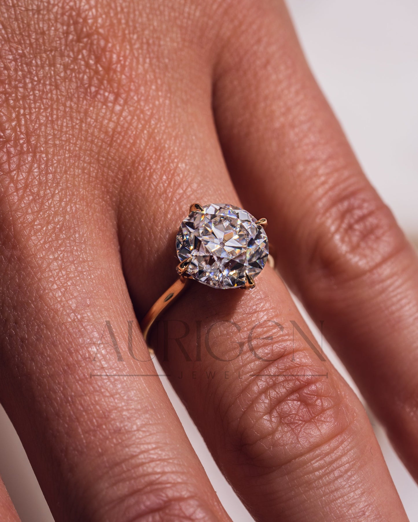 Round Cut Solitaire Engagement Ring - Moissanite and Lab Grown Diamond