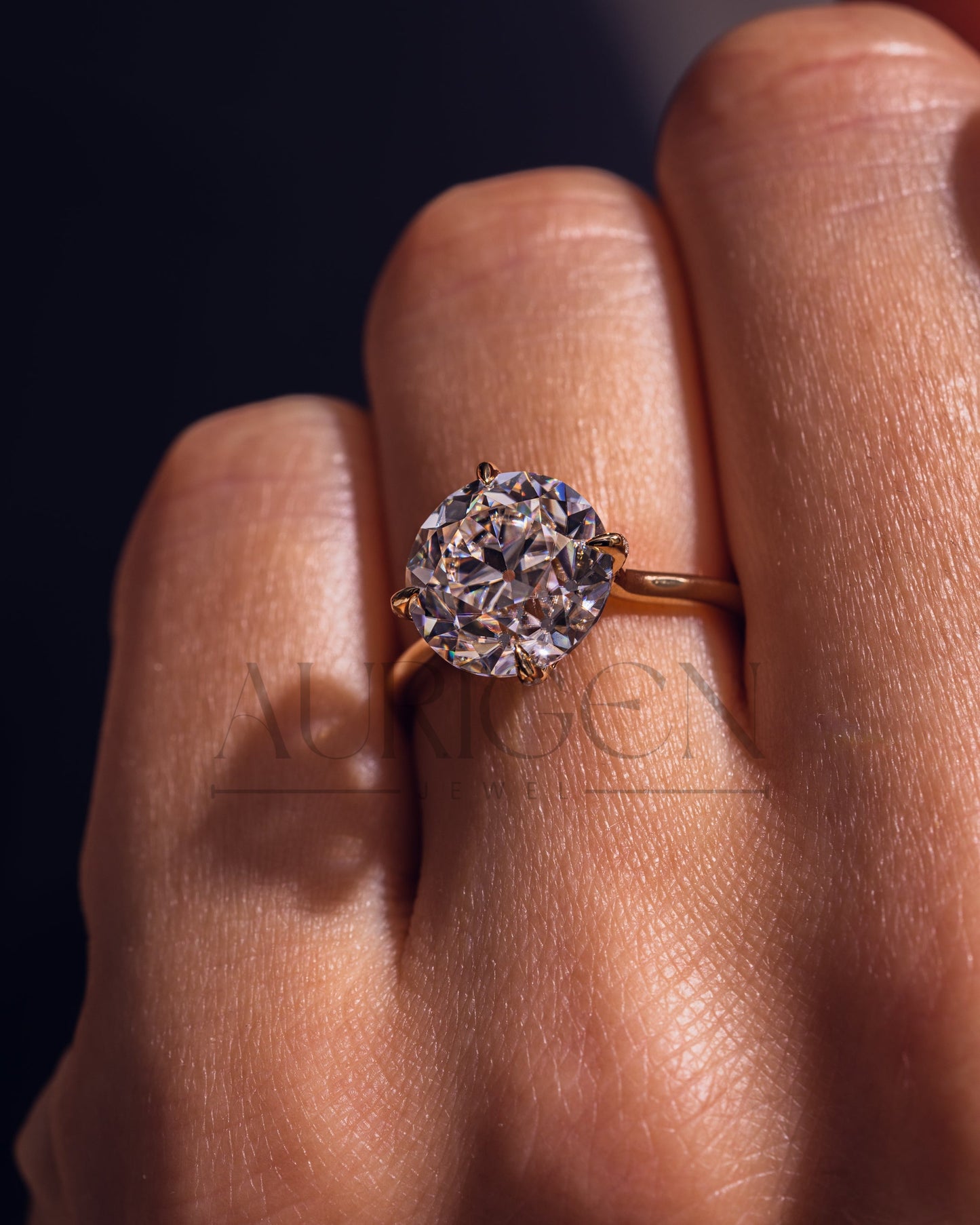 Round Cut Solitaire Engagement Ring - Moissanite and Lab Grown Diamond
