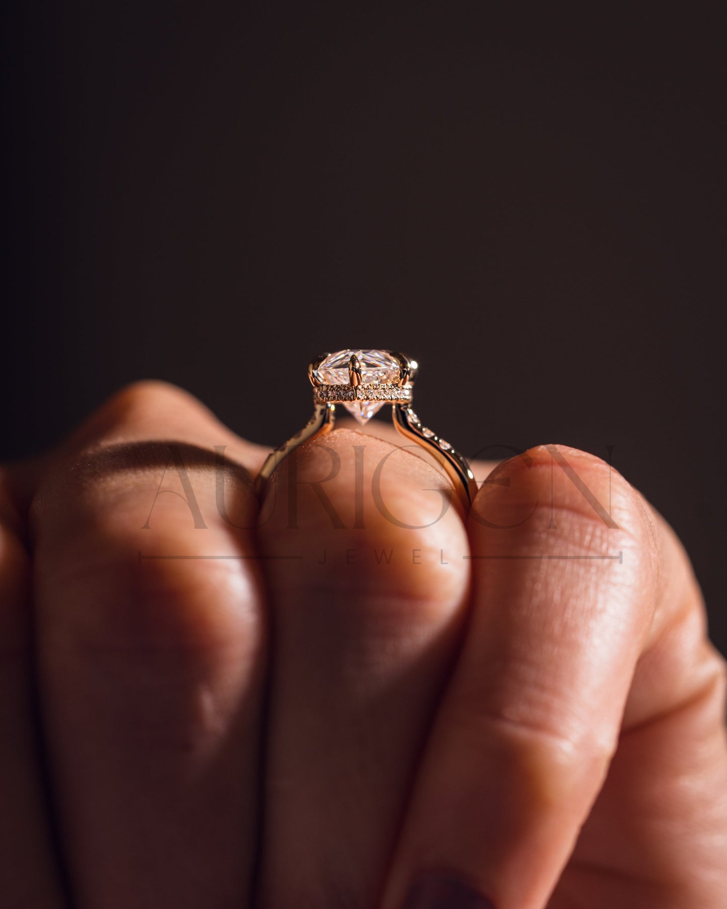 2.5 Ct Marquise Cut Moissanite Engagement Ring 6-Prong Set With Side Diamond 14K Solid Gold Ring