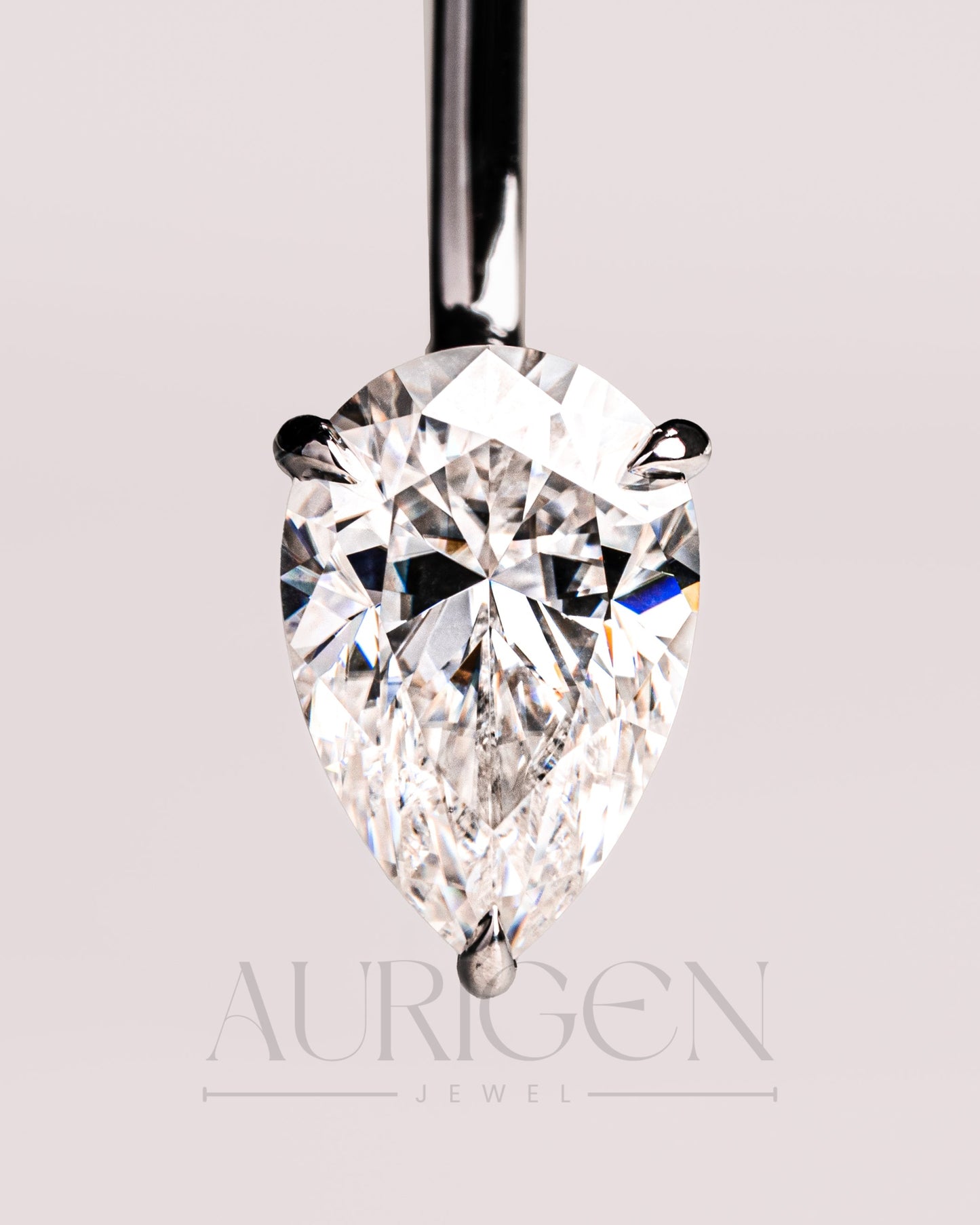 Brilliant Pearl and Pear Cut Moissanite and Lab Grown Diamond Earrings with Push Back