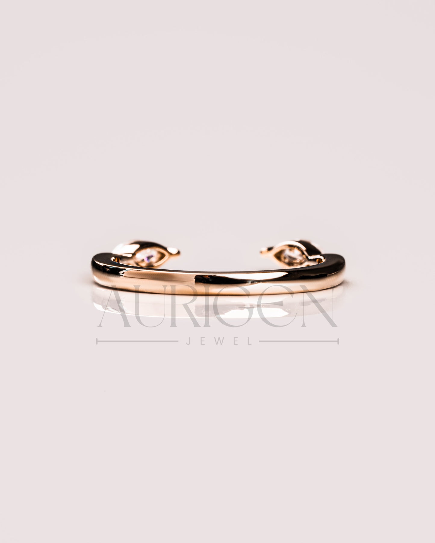 Fine Jewelry-Marquise Cut Moissanite and Lab Grown Diamond Toi Et Moi Band