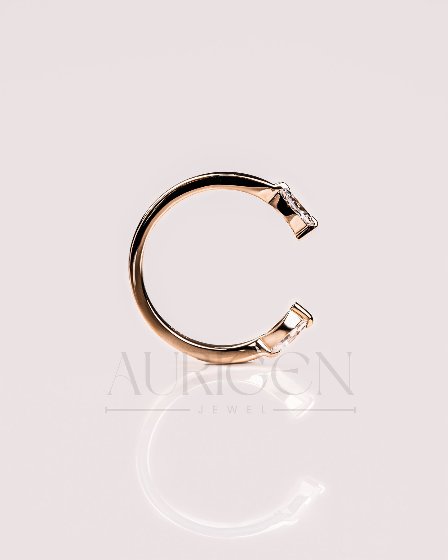 Fine Jewelry-Marquise Cut Moissanite and Lab Grown Diamond Toi Et Moi Band