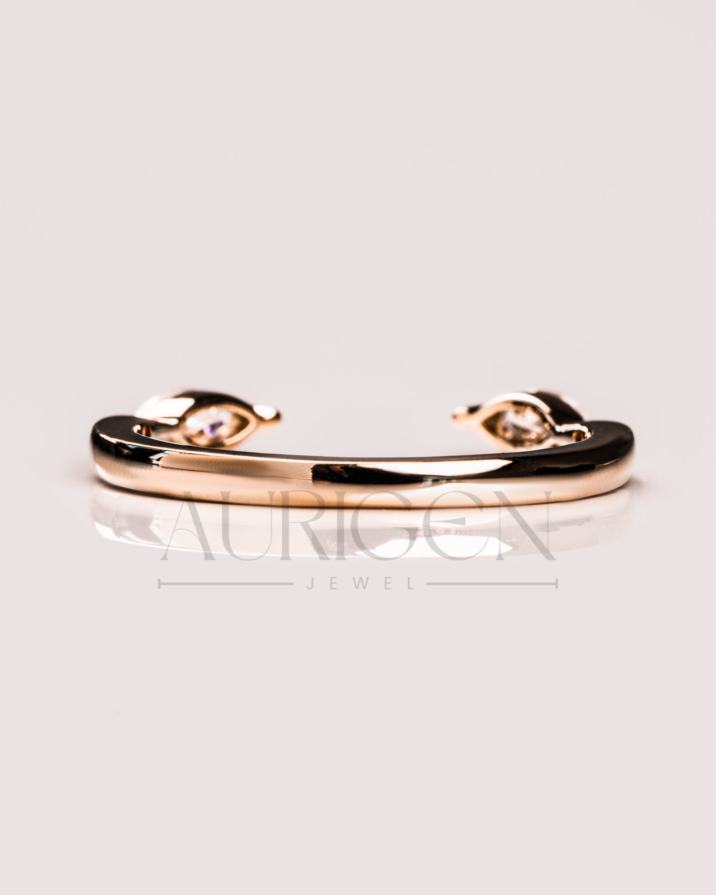 Fine Jewelry-Marquise Cut Moissanite and Lab Grown Diamond Toi Et Moi Band