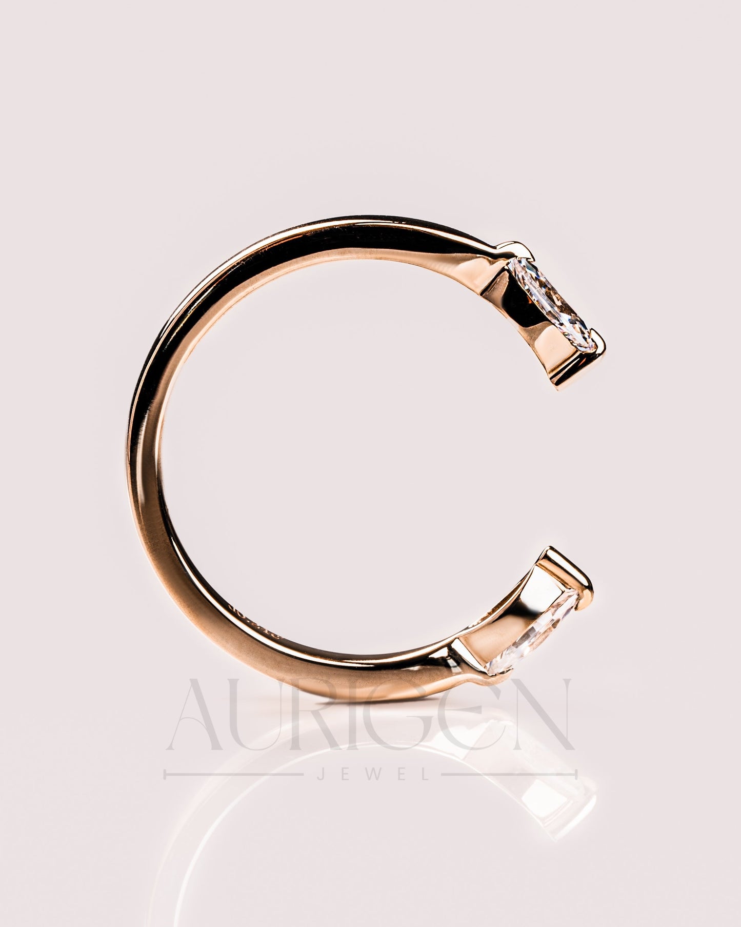 Fine Jewelry-Marquise Cut Moissanite and Lab Grown Diamond Toi Et Moi Band
