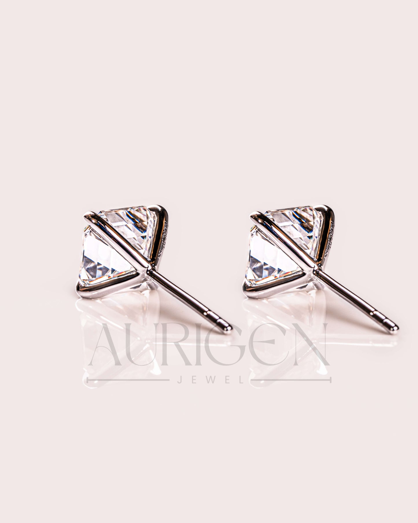 The Modern Classic: Asscher Cut Lab Grown and Moissanite Stud Earrings