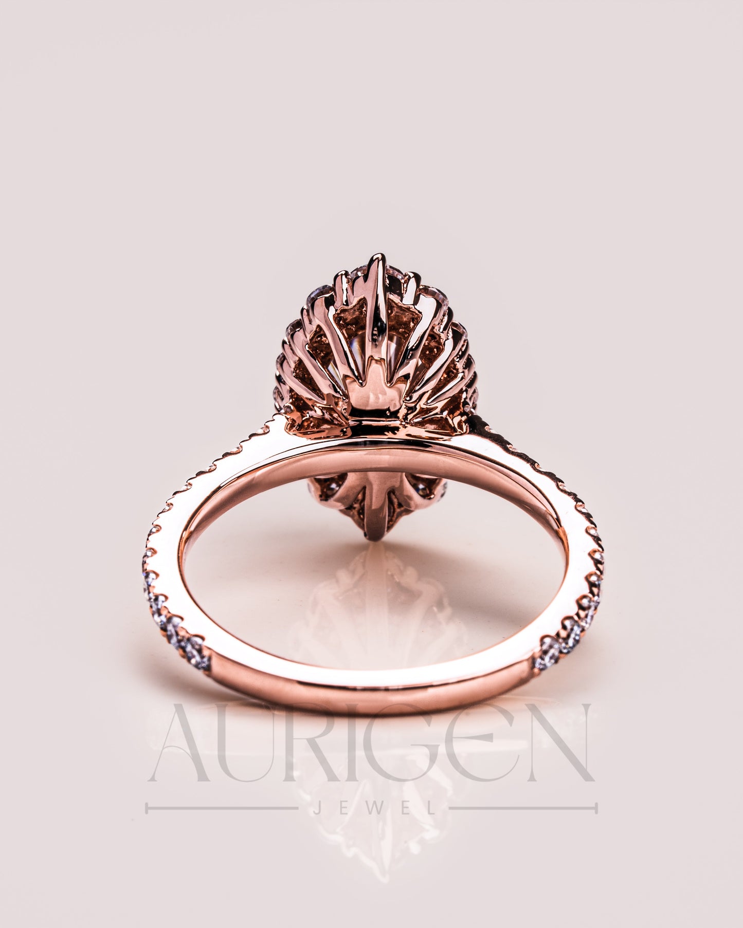 Glamorous Oval Cut Moissanite and Lab Grown Diamond Ring – Halo and Pave Setting