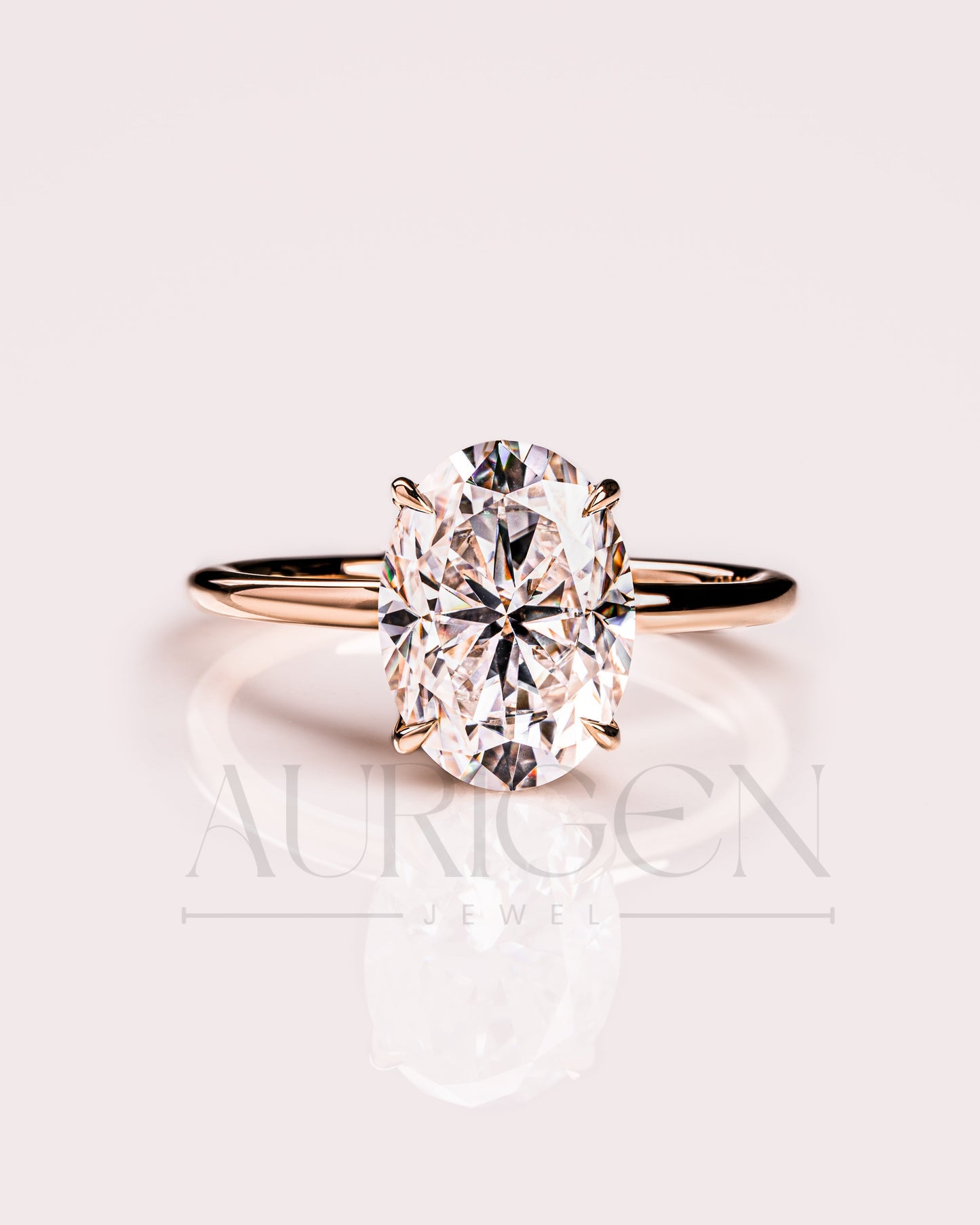 2.5 Ct Classic Oval-Cut Diamond Solitaire Ring Brilliant Oval 4-Prong Diamond Ring