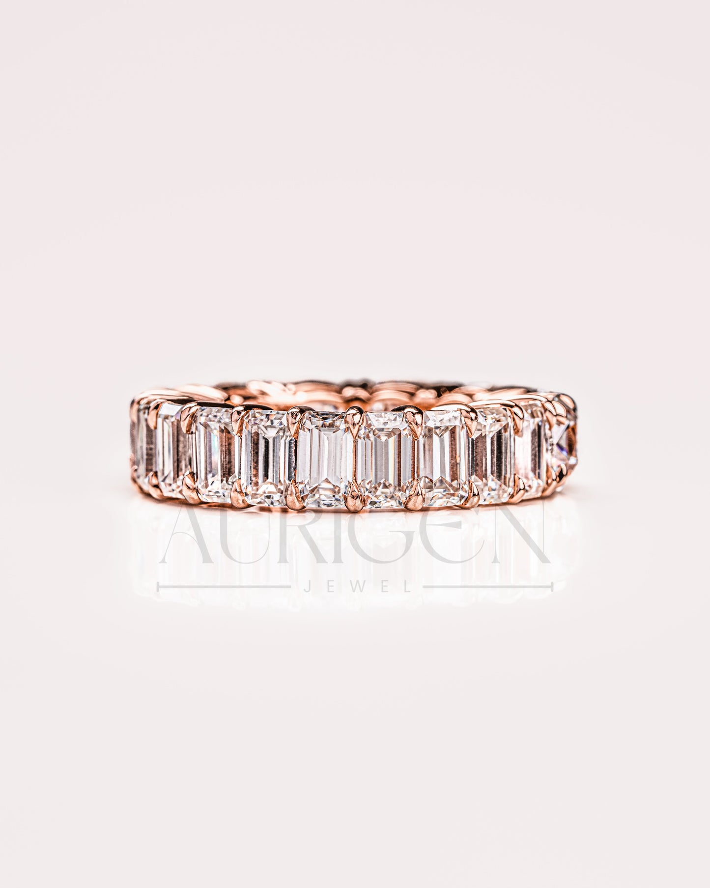 Cushion and Emerald Cut Full Eternity Band - Lab Grown & Moissanite Diamond