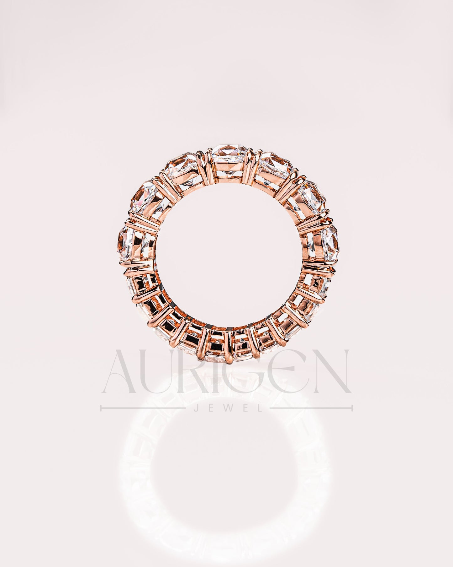 Cushion and Emerald Cut Full Eternity Band - Lab Grown & Moissanite Diamond