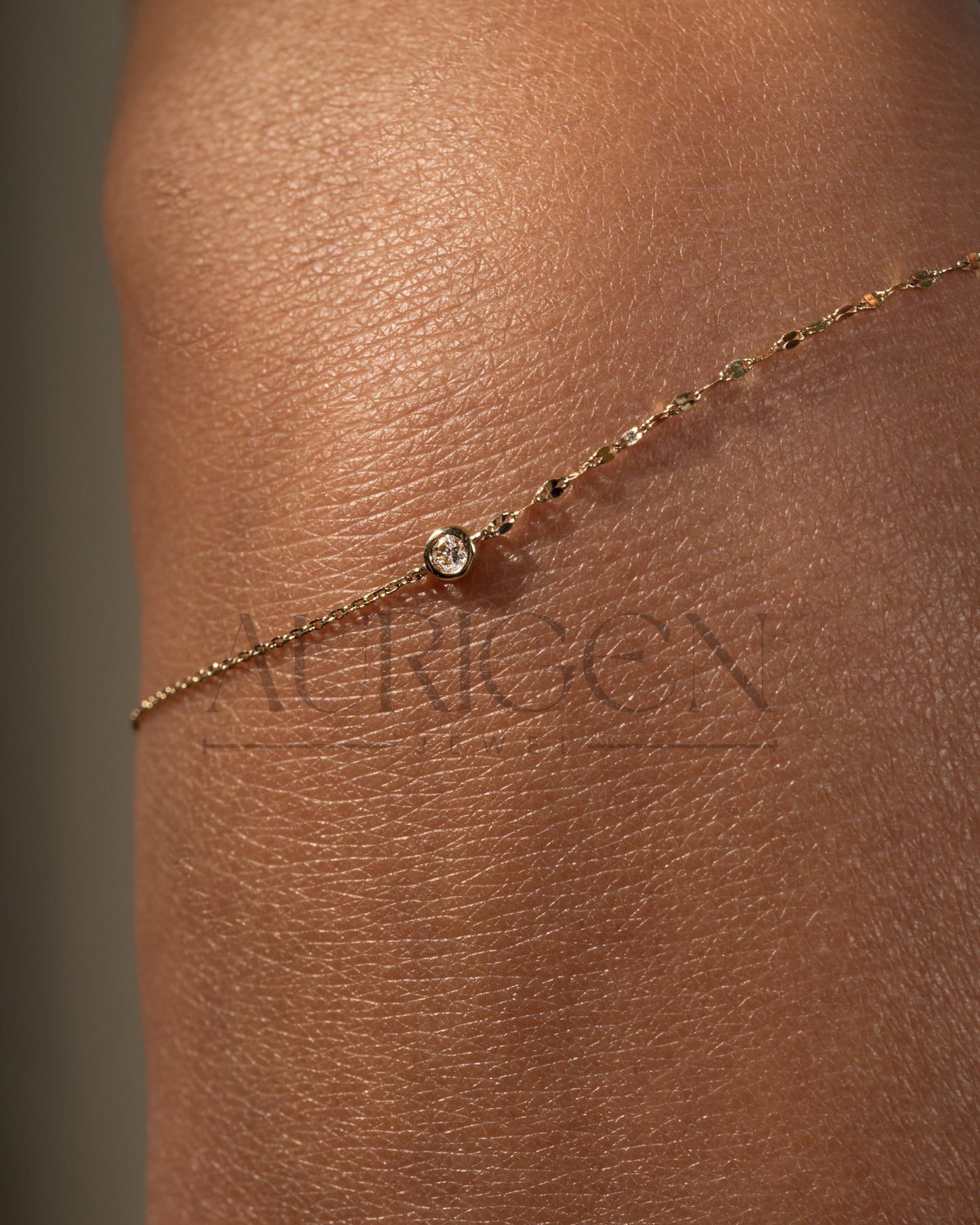 Elegant Round Cut Moissanite and Lab Grown Diamond Rose Gold Bezel Setting Bracelet