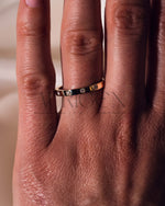 14k Rose Gold Round Moissanite & Leb Diamond Band for Women