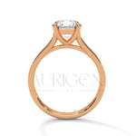 2 Ct Round Cut Diamond Engagement Ring Round Diamond Pave Band in 14K Solid Gold