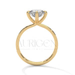 2 Ct Round Brilliant Cut Diamond Engagement Ring with Pave Diamond Band in 14K Solid Gold