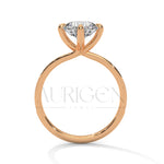 2 Ct Round Brilliant Cut Diamond Engagement Ring with Pave Diamond Band in 14K Solid Gold